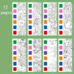 აკვარელის სახატავი ჯადოსნური ბაღი